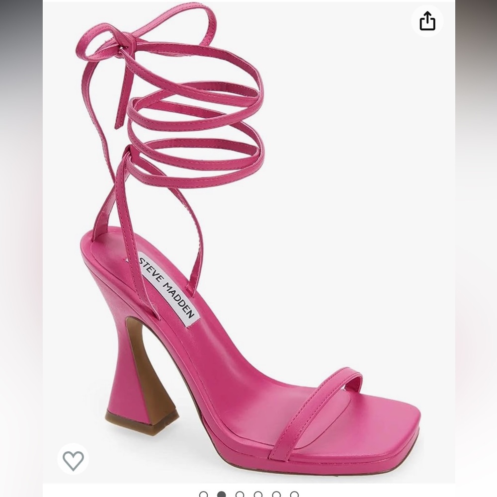 Steve Madden pink lace up heels